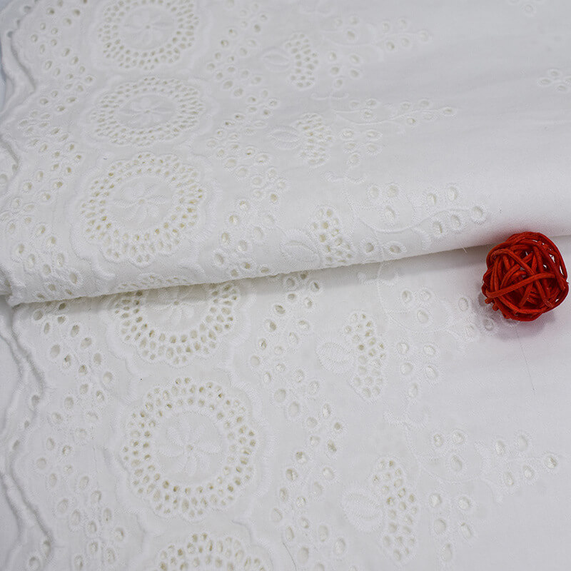 Embroidered Fabric Dress 100% Cotton for Women's Wear Wholesale Suppli 5